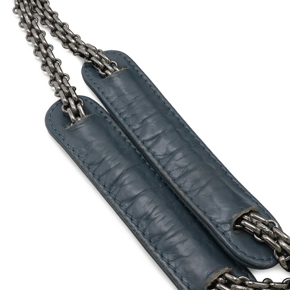 CHANEL Blue Leather Shoulder Bag - Picture 6 of 8